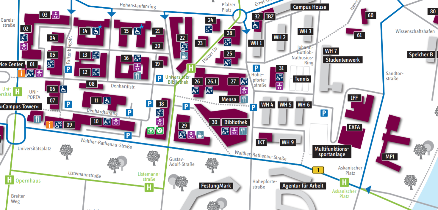 Campusplan Magdeburg